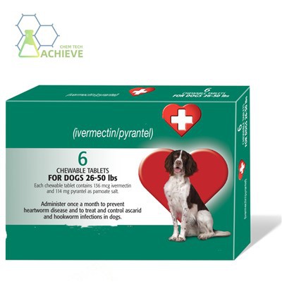 Ivermectin og Pyrantel Pamoate-tabletter